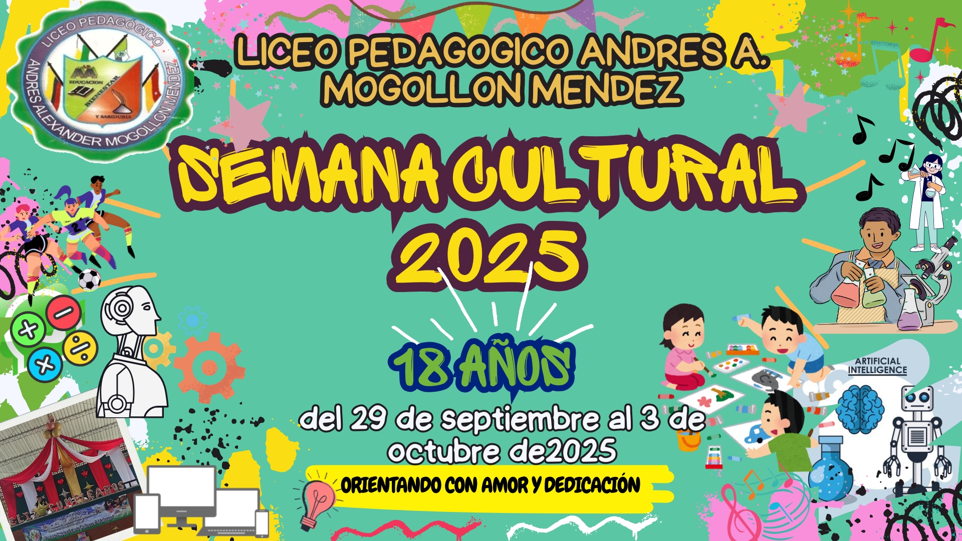 Anuncio Semana Cultural del Liceo Pedagógico Andrés Alexander Mogollón Méndez